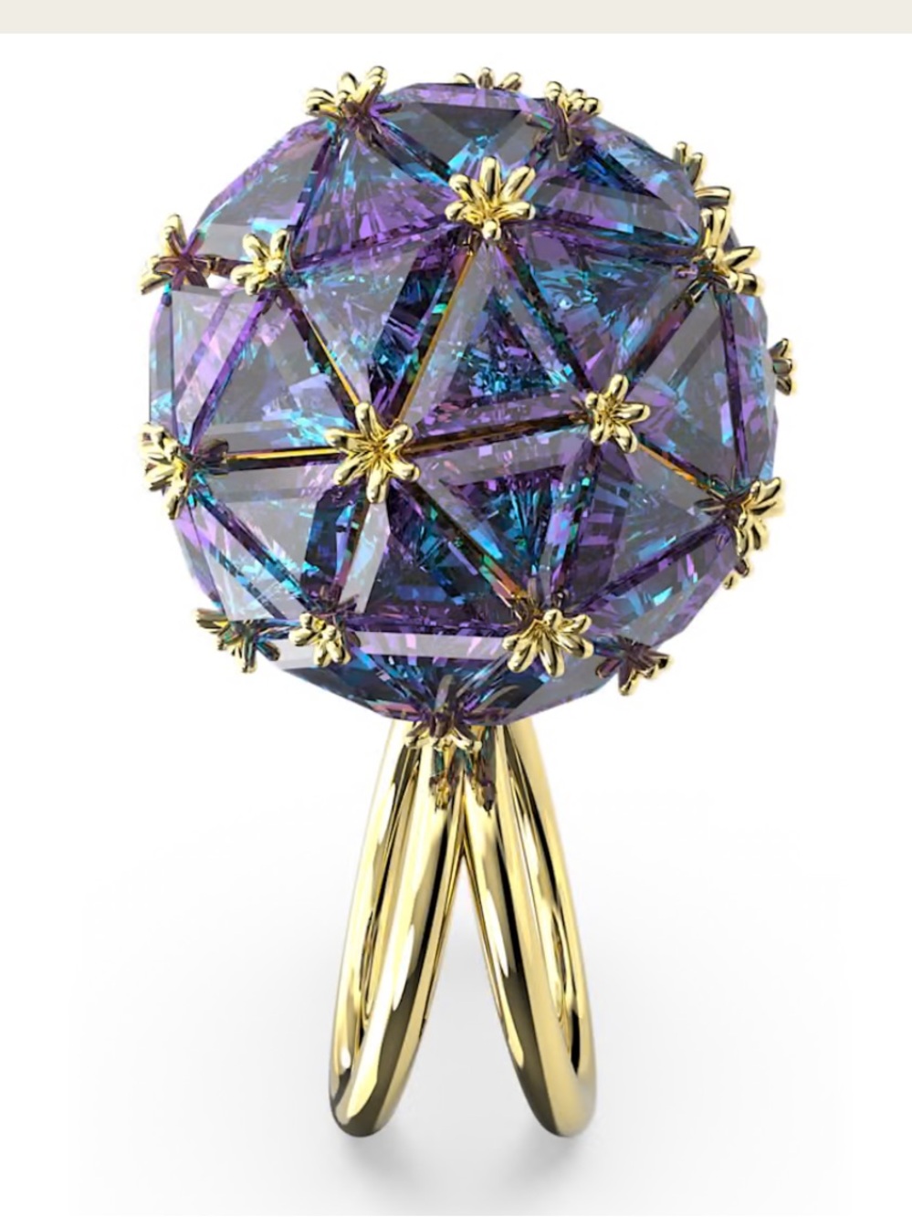 Swarovski Curiosa cocktail ring
Triangle cut, Blue, Gold-tone plated NEW - Picture 3 of 17